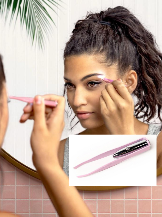 SPOTLIGHT TWEEZERS WITH LED LIGHT - PURPLE