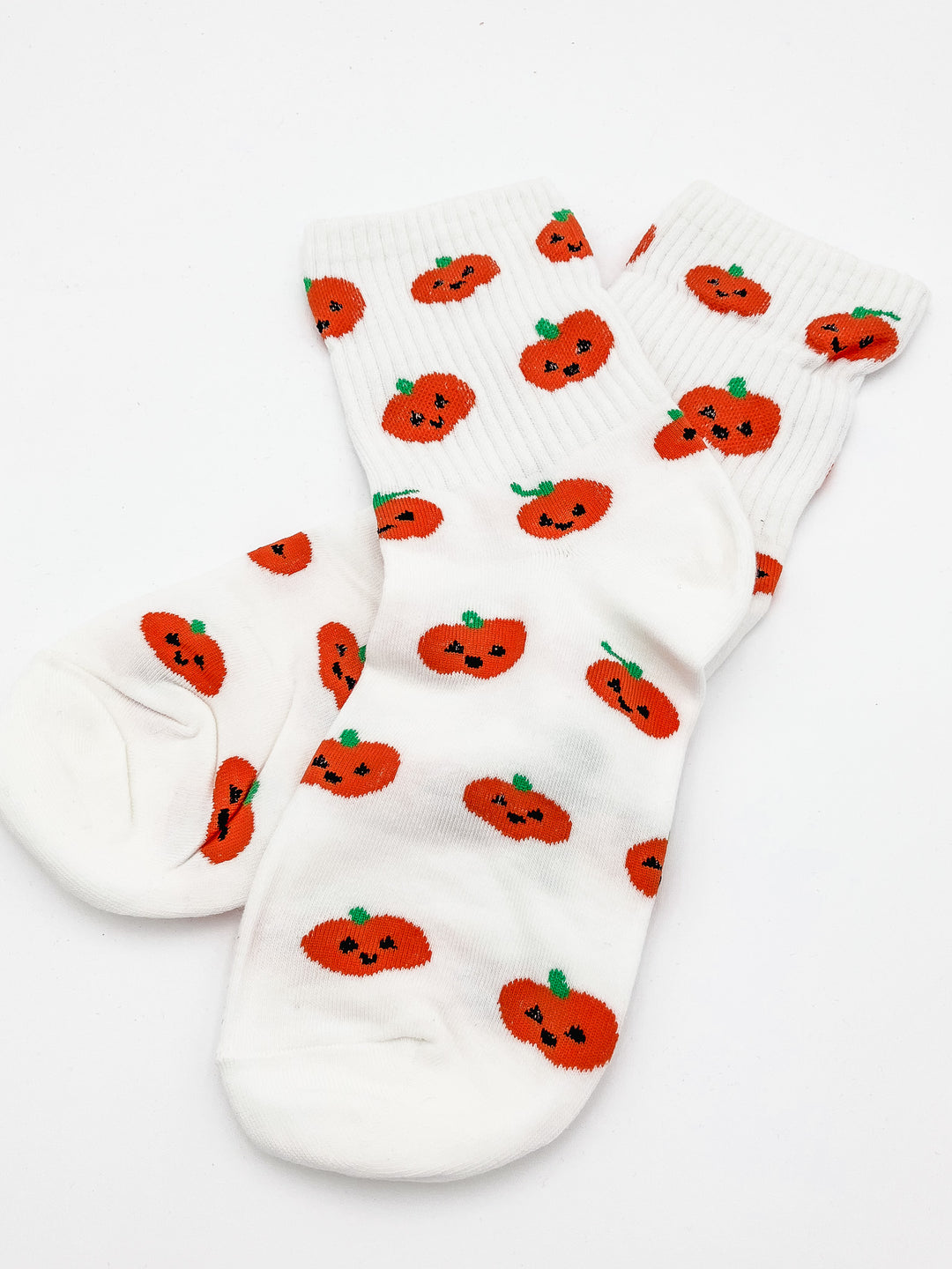 HALLOWEEN CREW SOCKS - PUMPKINS - WHITE