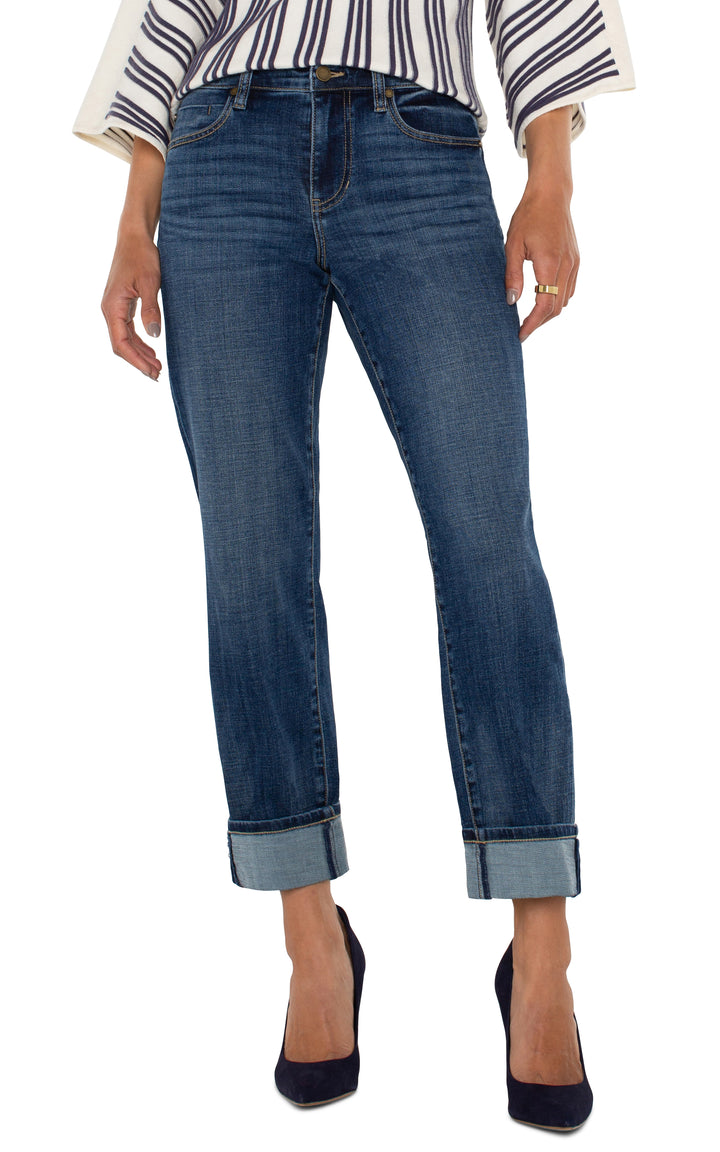 MARLEY GIRLFRIEND CUFFED 30"/27" INSEAM JEANS - RUSHLAND