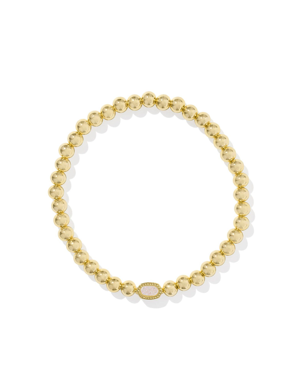 KENDRA SCOTT MINI ELAINA STRETCH BRACELET - GOLD IRIDESCENT DRUSY