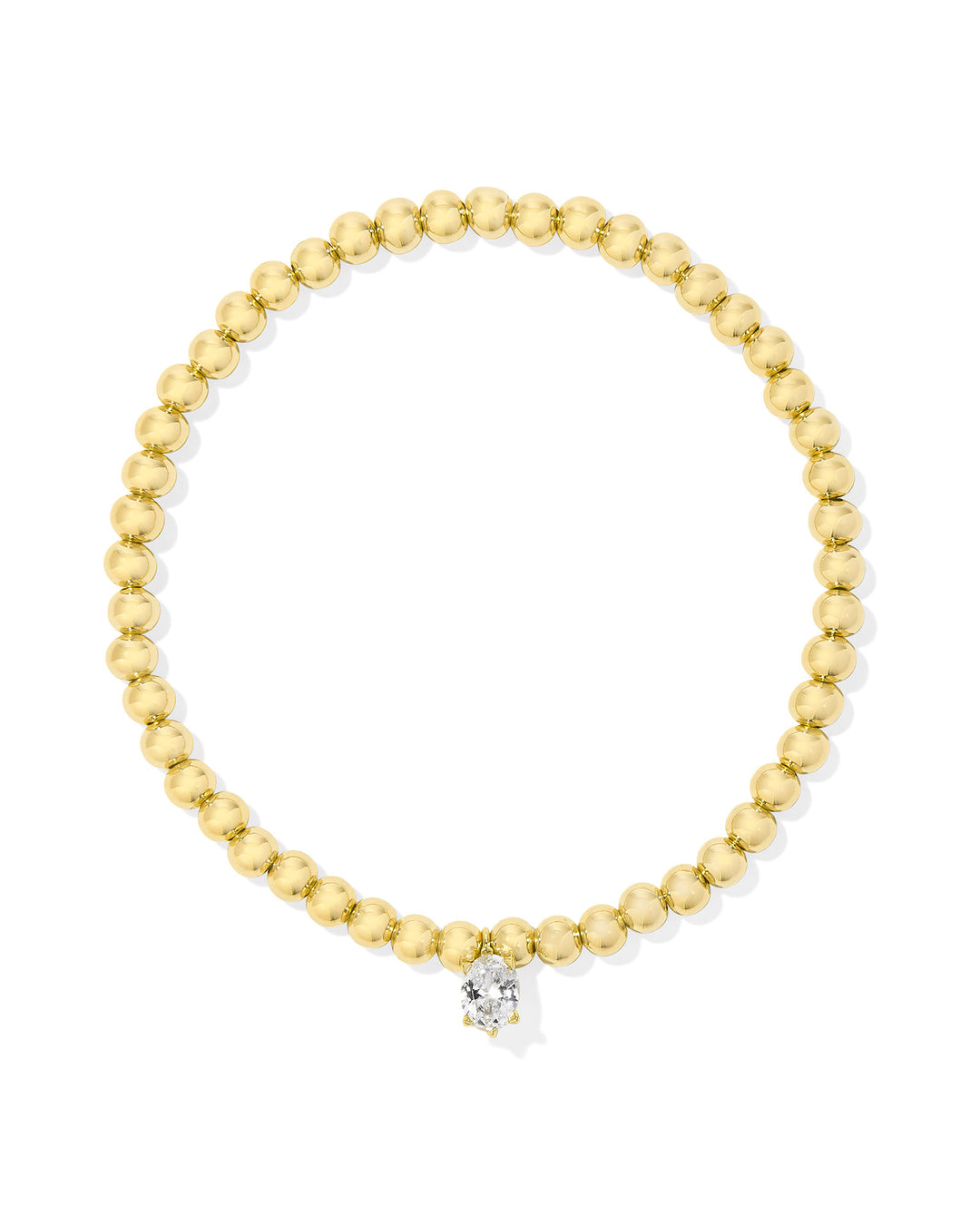 CAILIN STRETCH BRACELET - GOLD WHITE CRYSTAL