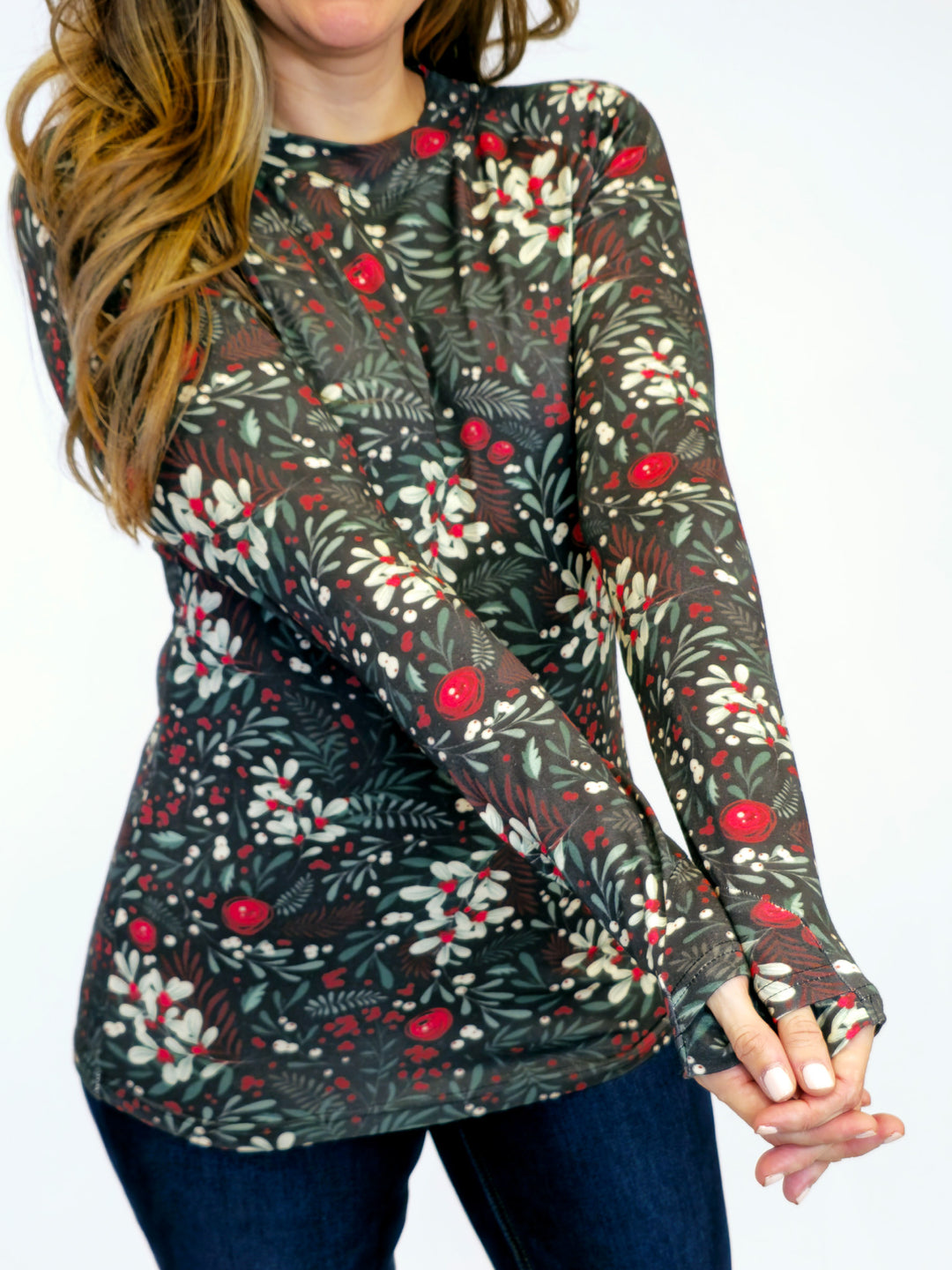 LONG SLEEVE TOP - EVERGREEN CHRISTMAS