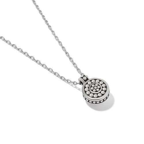 PEBBLE DOT PEARL SHORT NECKLACE - SILVER-PEARL