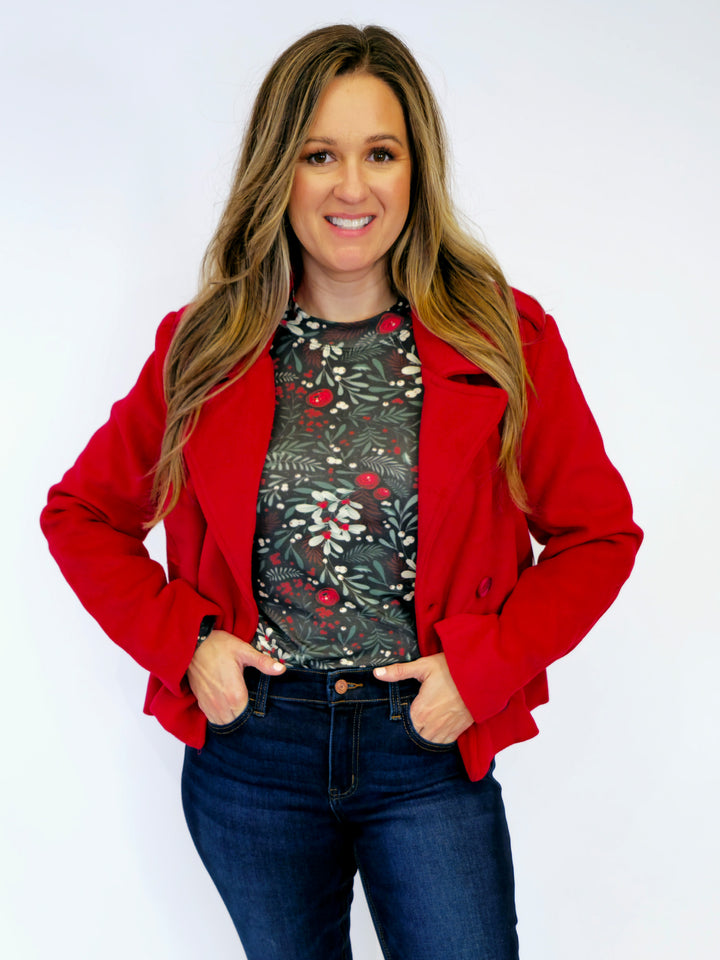 LONG SLEEVE TOP - EVERGREEN CHRISTMAS