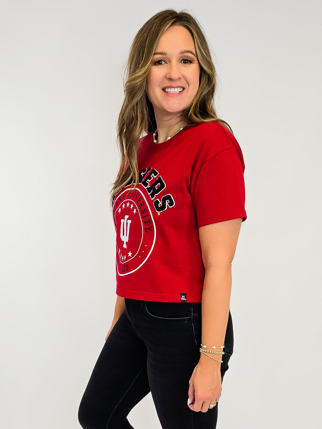 IU SHORT SLEEVE HEAVY WEIGHT CREW TEE - CRIMSON