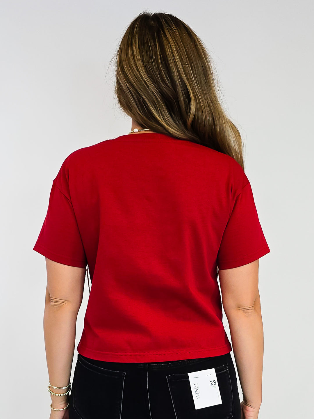 IU SHORT SLEEVE HEAVY WEIGHT CREW TEE - CRIMSON