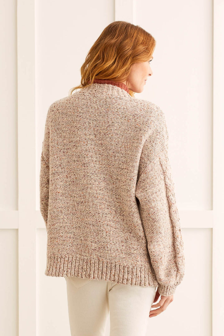 COCOON SWEATER CARDIGAN - OYSTER
