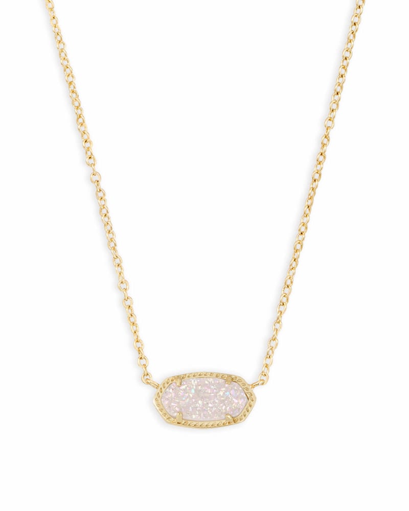 ELISA DRUSY NECKLACE, GOLD/IRID