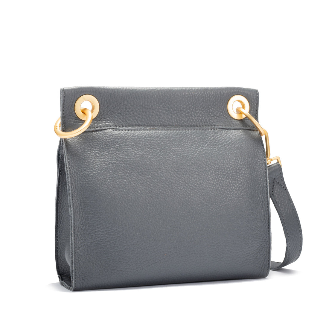 HAMMITT TONY MEDIUM CROSSBODY BAG - SONNET GREY/BRUSHED GOLD