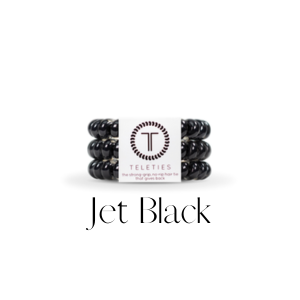 LARGE TELETIES, JET BLACK