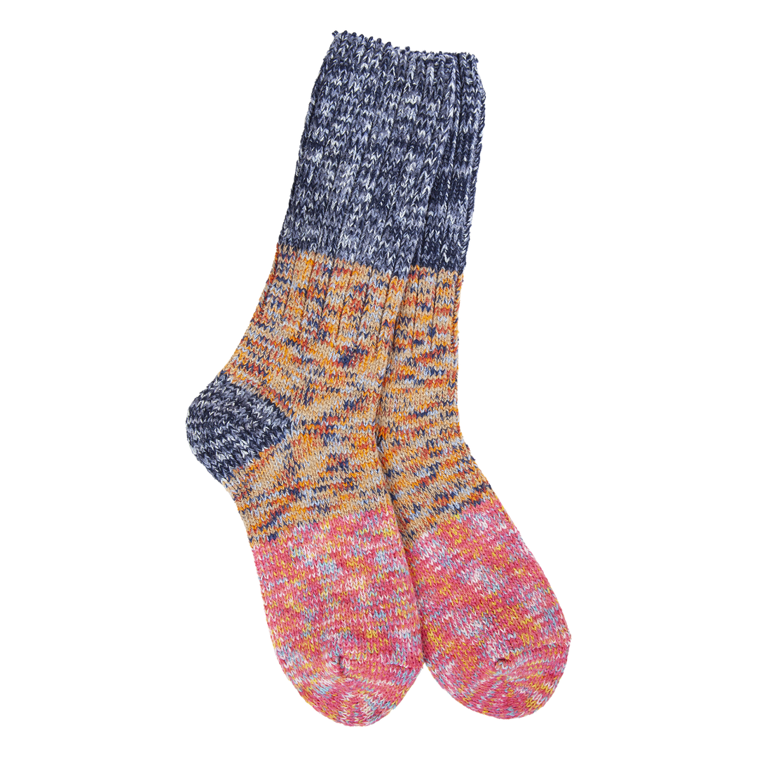 WORLD'S SOFTEST WEEKEND RAGG CREW SOCK - ENCHANTED MULTI