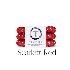 LARGE TELETIES, SCARLET RED