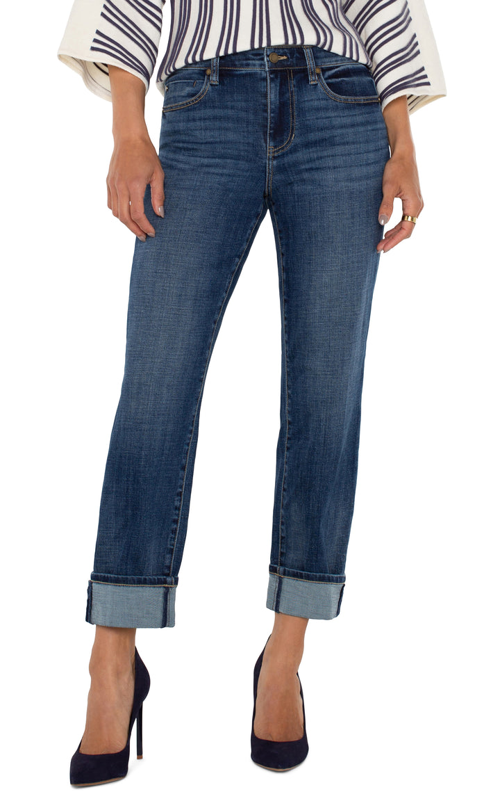 MARLEY GIRLFRIEND CUFFED 30"/27" INSEAM JEANS - RUSHLAND