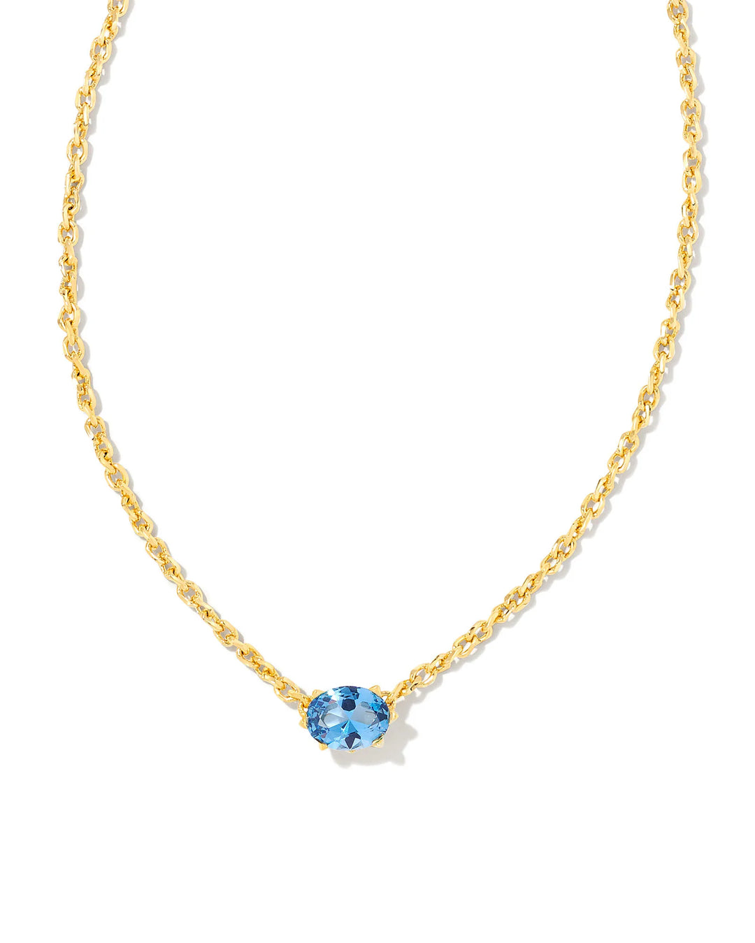 KENDRA SCOTT CAILIN CRYSTAL PENDANT NECKLACE - GOLD BLUE VIOLET CRYSTAL