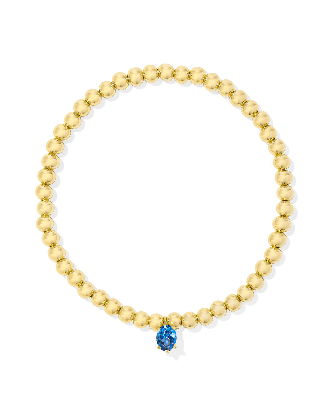 CAILIN STRETCH BRACELET - GOLD COBALT BLUE CRYSTAL