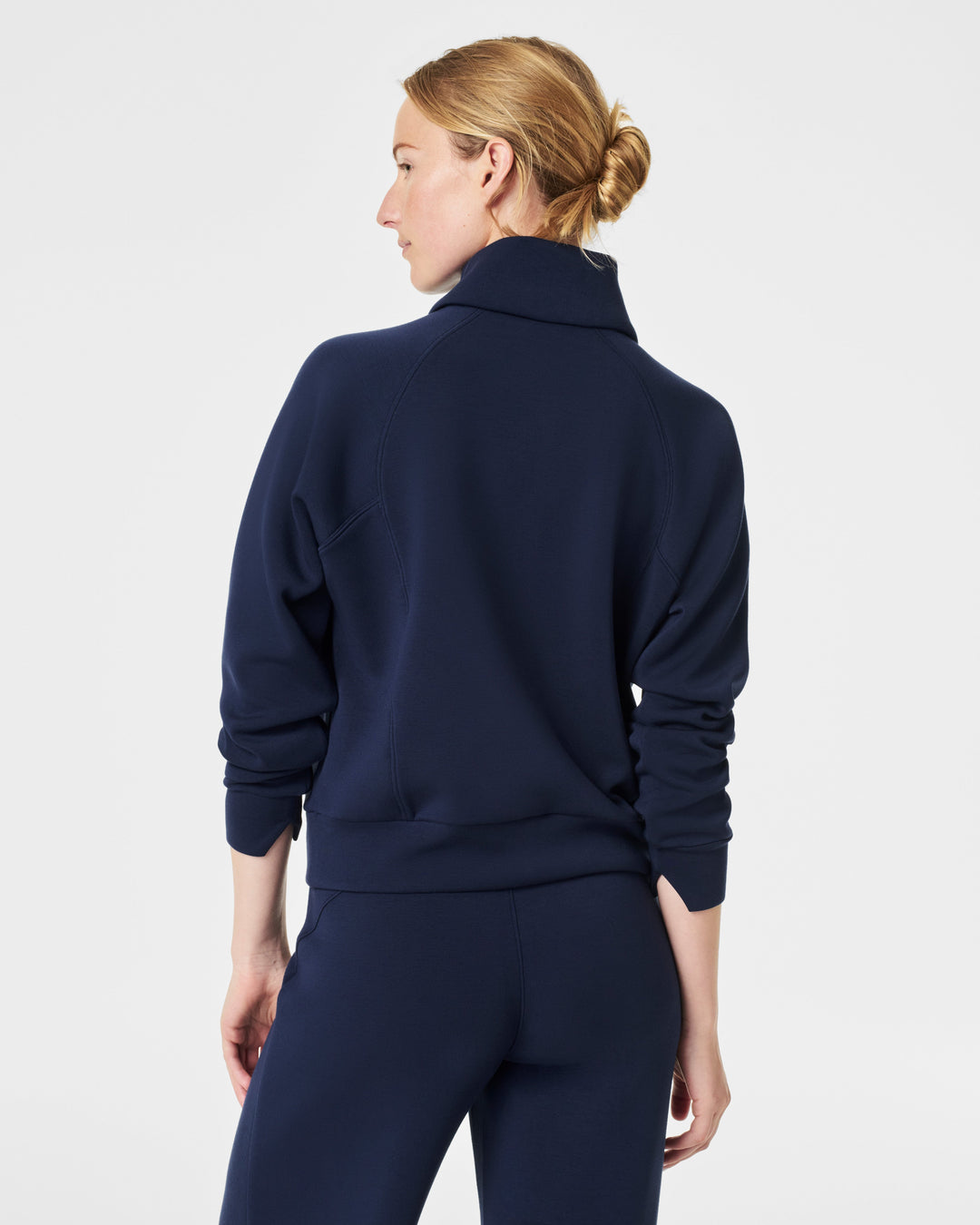 SPANX AIRESSENTIALS HALF ZIP SWEATSHIRT - TIMELESS NAVY