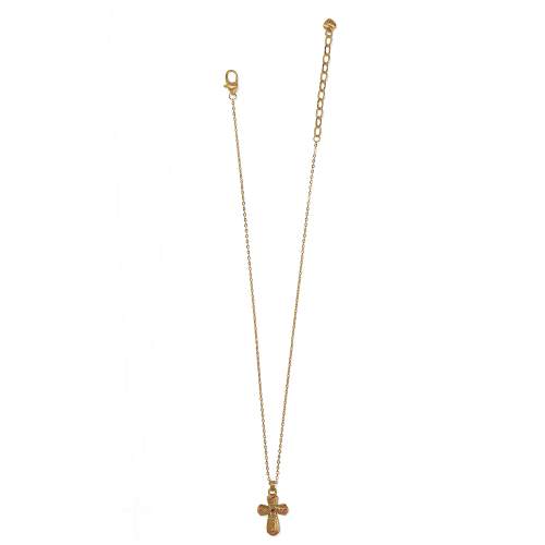 MAJESTIC IMPERIAL CROSS REVERSIBLE NECKLACE - GOLD