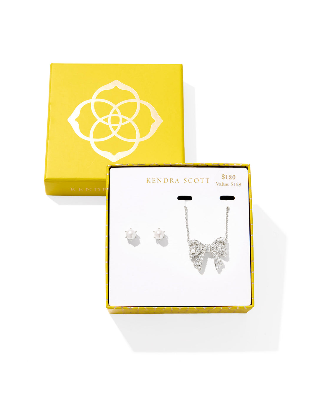 KENDRA SCOTT KRISTA BOW AND ASHTON GIFT SET - SILVER WHITE