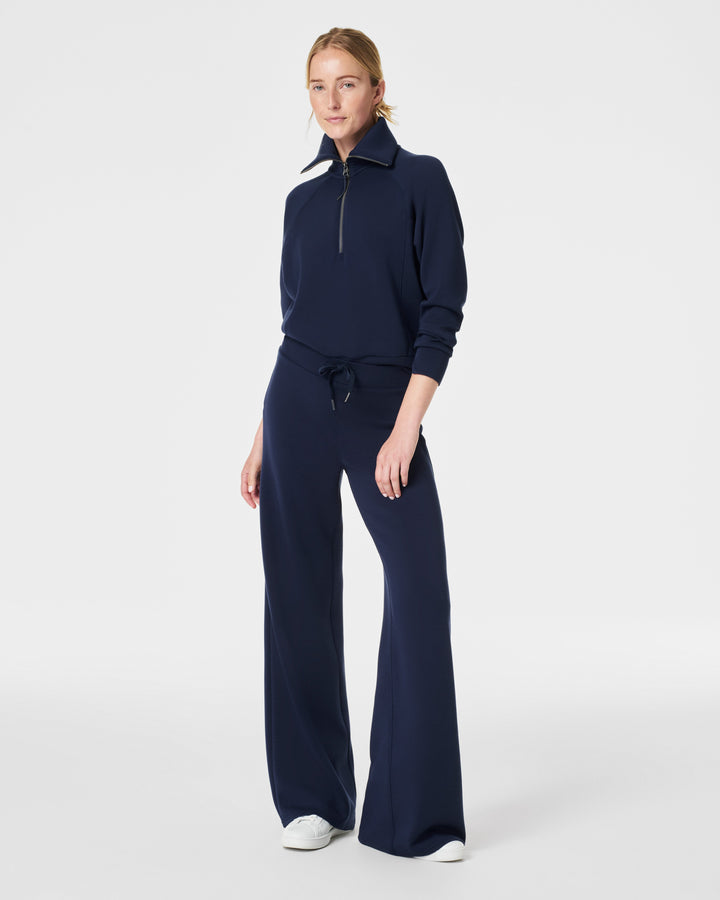 SPANX AIRESSENTIALS HALF ZIP SWEATSHIRT - TIMELESS NAVY