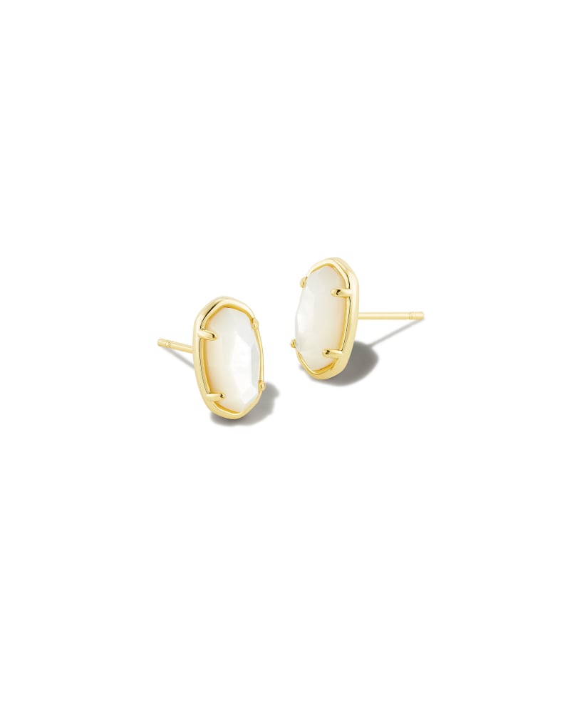 KENDRA SCOTT GRAYSON EARRING - GOLD/IVORY MOP