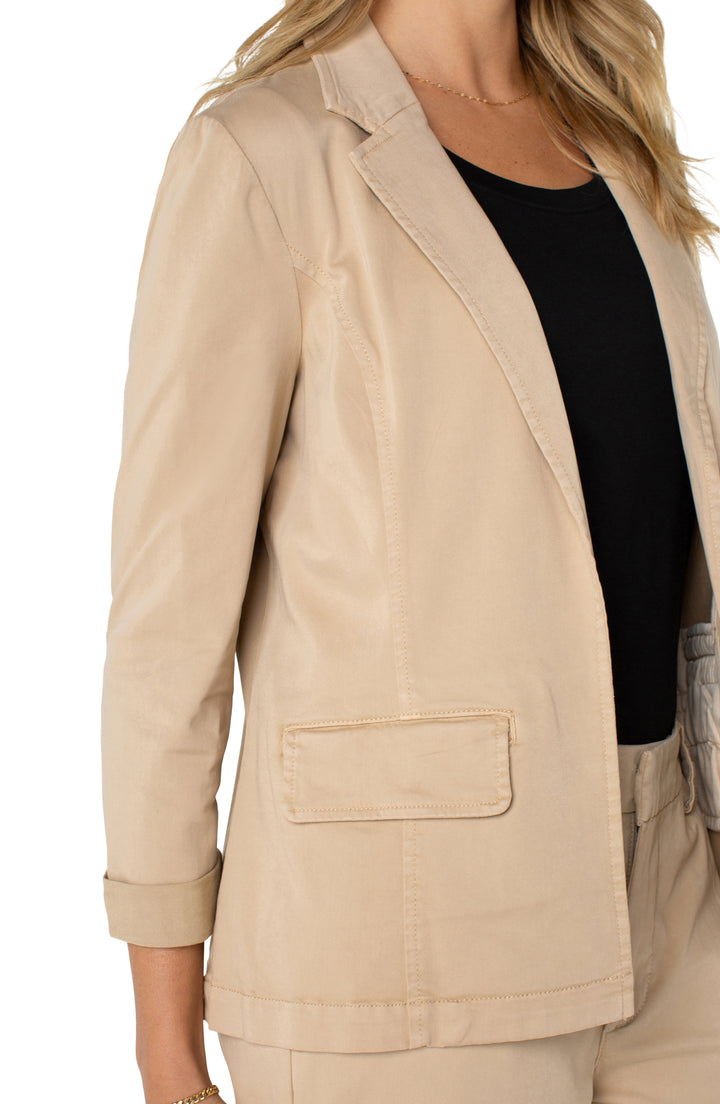 FITTED BLAZER - CAPPUCCINO