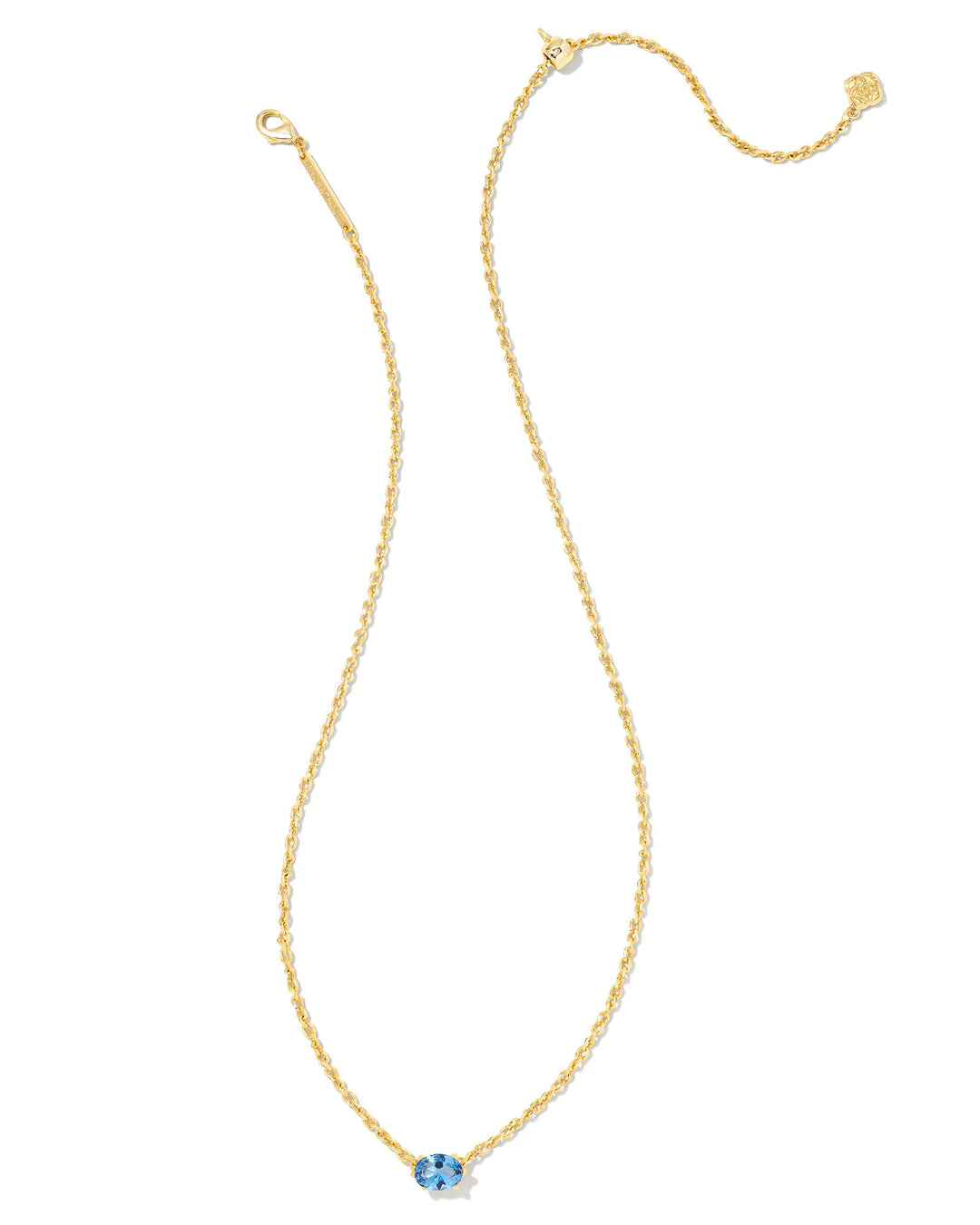 KENDRA SCOTT CAILIN CRYSTAL PENDANT NECKLACE - GOLD BLUE VIOLET CRYSTAL