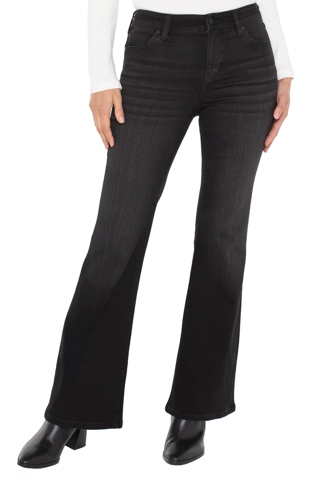 HANNAH FLARE JEANS 30" INSEAM - HERON LAKE