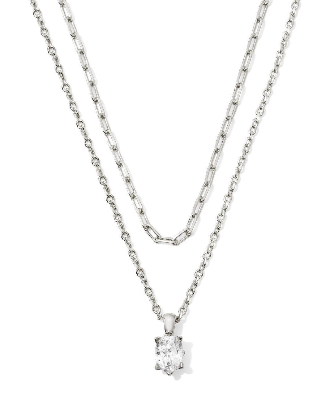 KENDRA SCOTT CAILIN MULTI STRAND NECKLACE - SILVER