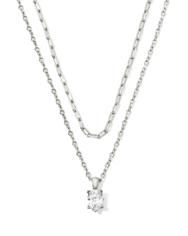 KENDRA SCOTT CAILIN MULTI STRAND NECKLACE - SILVER