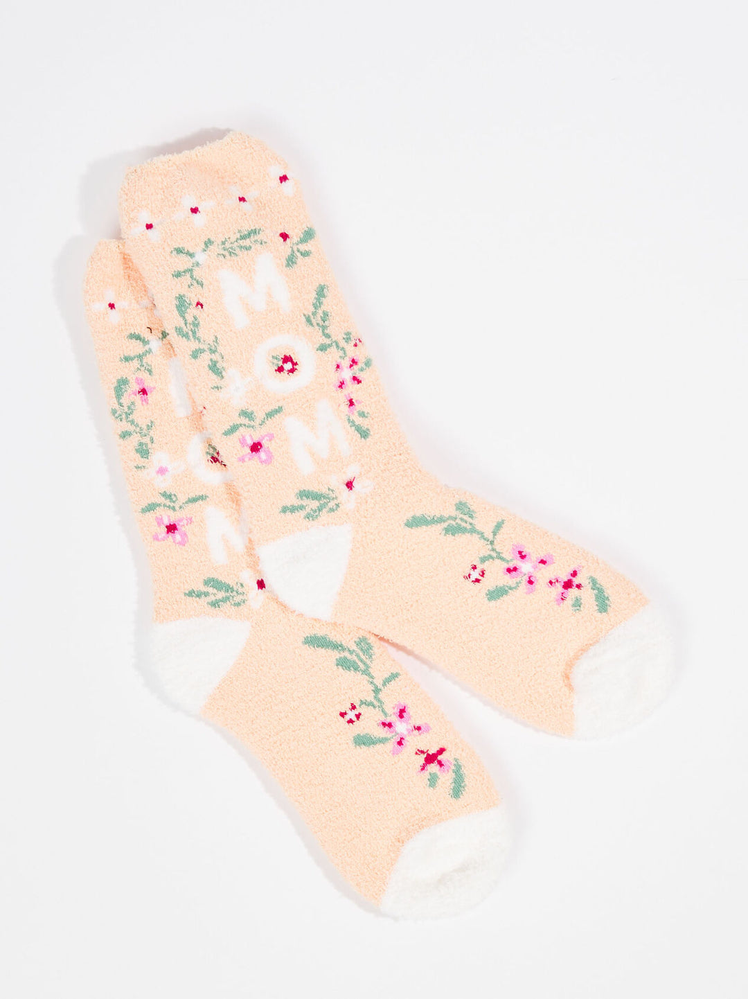 COZY COLLECTION CREW SOCKS - FLOWER MOM