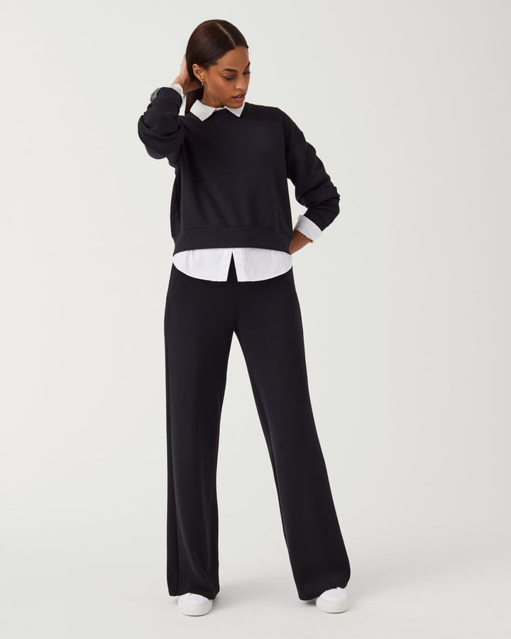 SPANX AIRESSENTIALS WIDE LEG PANT - BLACK