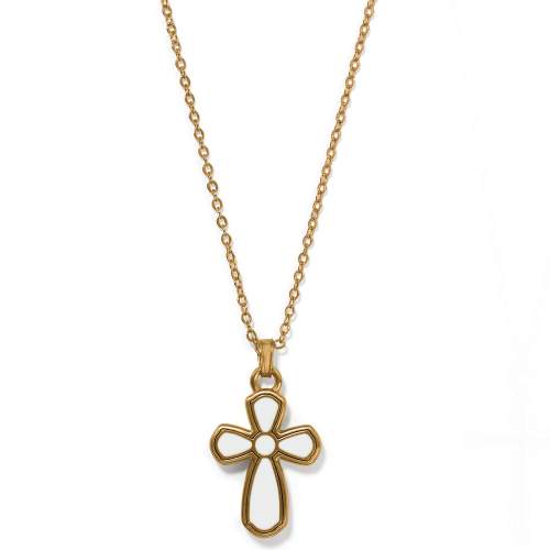 MAJESTIC IMPERIAL CROSS REVERSIBLE NECKLACE - GOLD