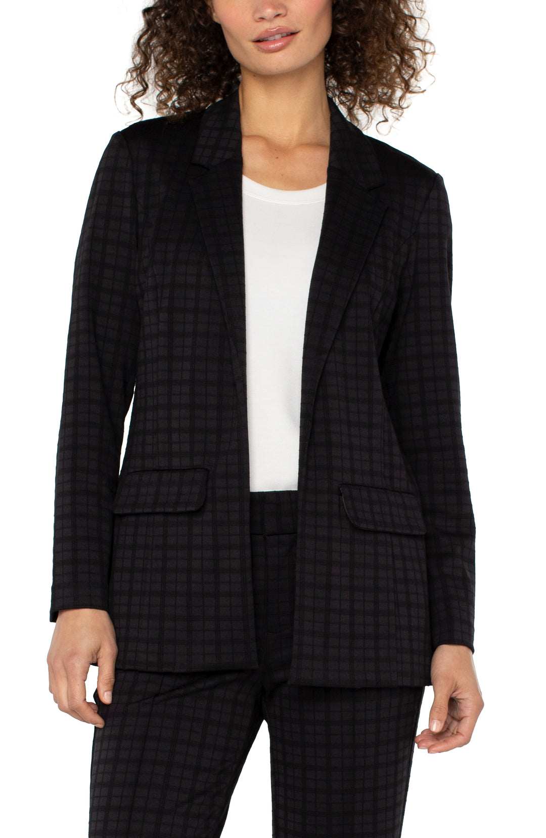 BOYFRIEND BLAZER - BLACK CHECK