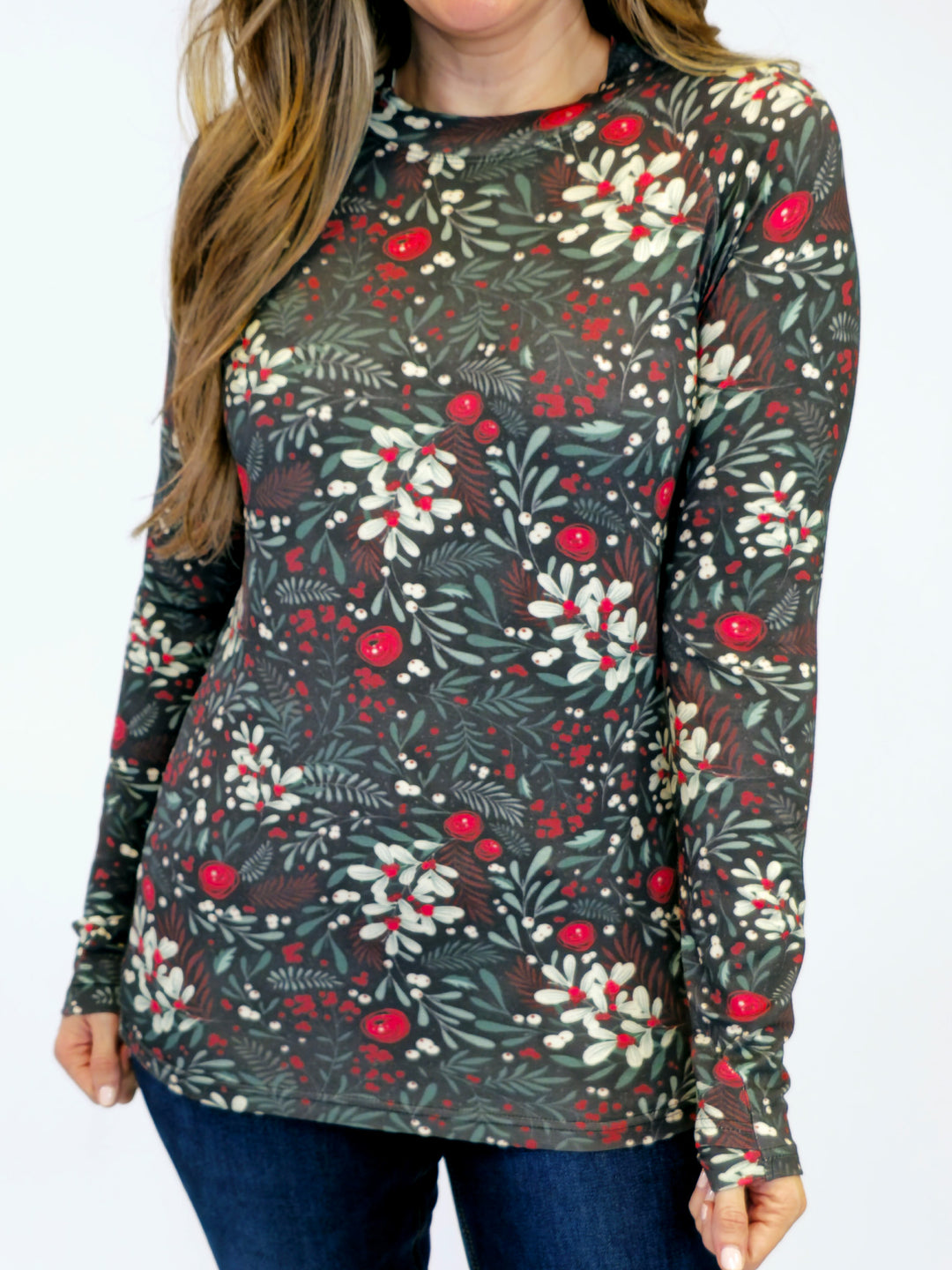 LONG SLEEVE TOP - EVERGREEN CHRISTMAS