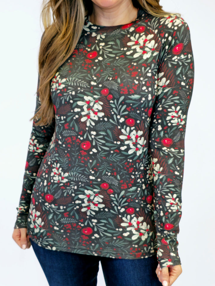 LONG SLEEVE TOP - EVERGREEN CHRISTMAS