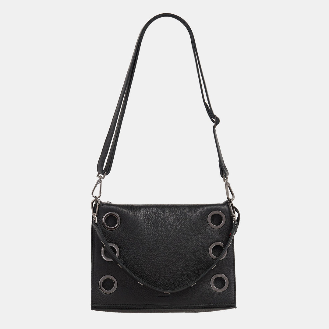 HAMMITT MONTANA CLUTCH LARGE - BLACK LUGANO/GUNMETAL