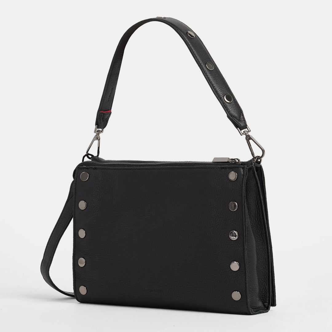HAMMITT MONTANA CLUTCH LARGE - BLACK LUGANO/GUNMETAL