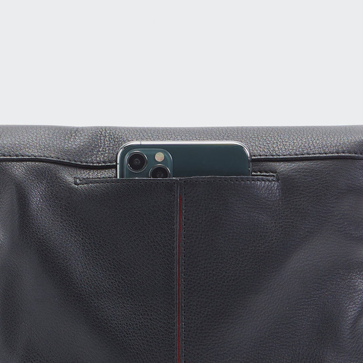 HAMMITT VIP MEDIUM CROSSBODY CLUTCH - BLACK/GUNMETAL