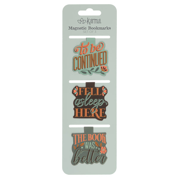 S/3 MAGNETIC BOOKMARKS - QUOTES
