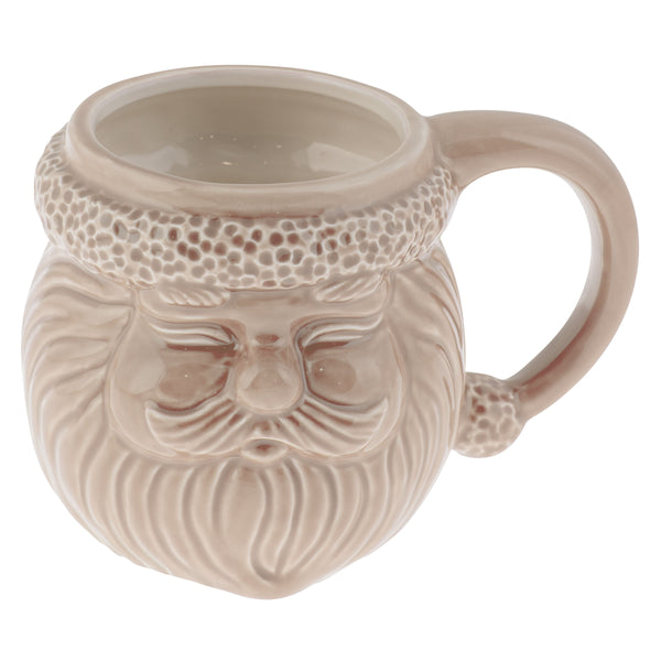 HOLIDAY MUG - SANTA - CREAM