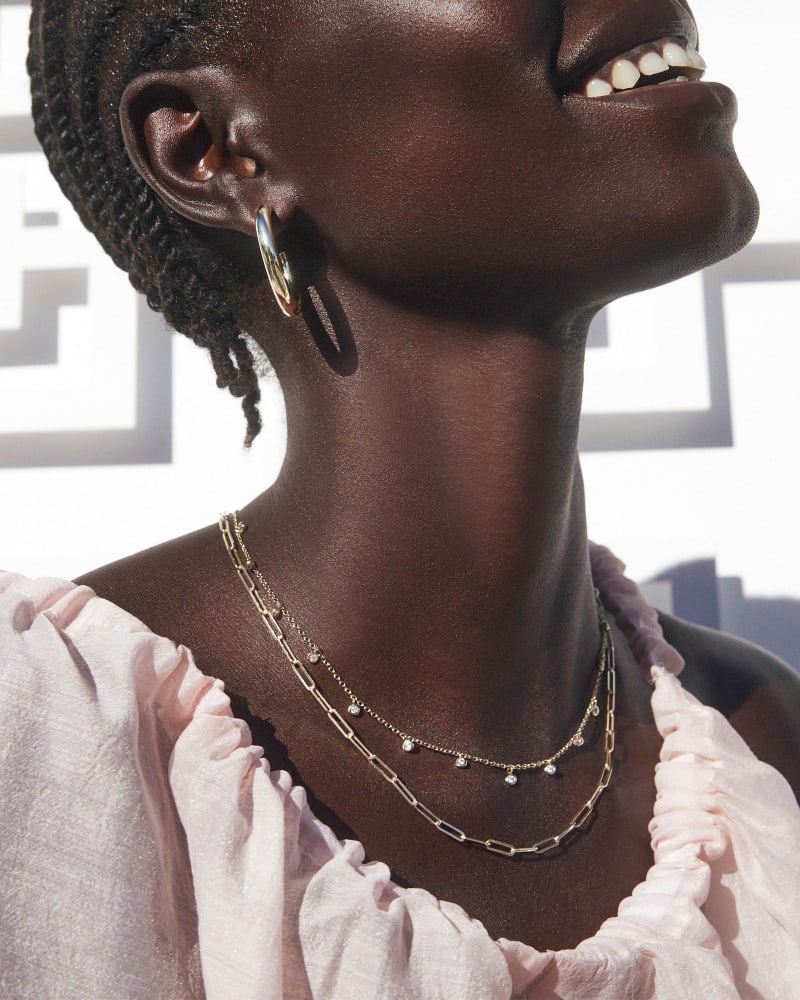 KENDRA SCOTT COURTNEY PAPERCLIP NECKLACE - GOLD