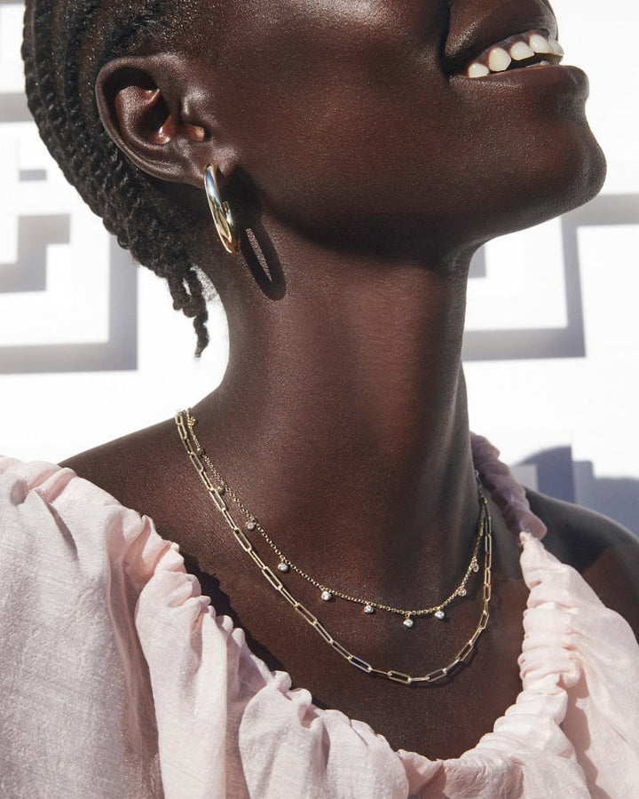KENDRA SCOTT COURTNEY PAPERCLIP NECKLACE - GOLD