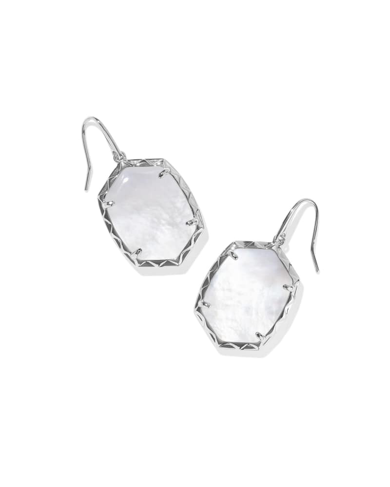 KENDRA SCOTT DAPHNE DROP EARRINGS - SILVER IVORY MOP