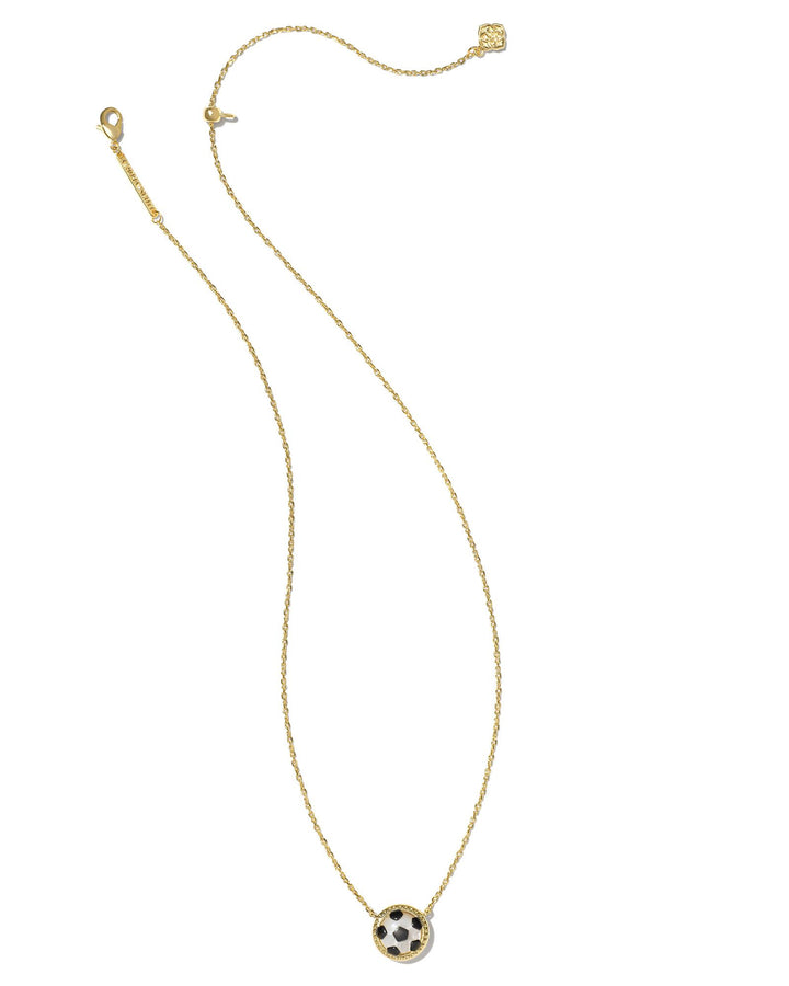 KENDRA SCOTT SOCCER SHORT PENDANT NECKLACE - GOLD IVORY MOP