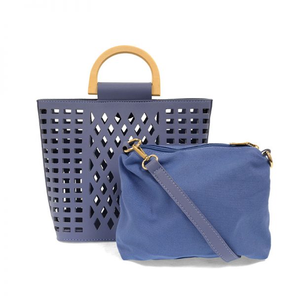 MADISON CUT OUT TOTE - CORNFLOWER