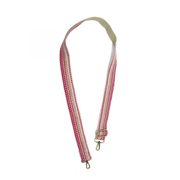 FLING EMBROIDERED GUITAR STRAP - FUCHSIA SPRING