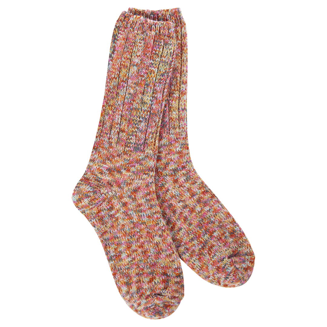 WORLD'S SOFTEST RAGG CREW SOCK - FLORAL
