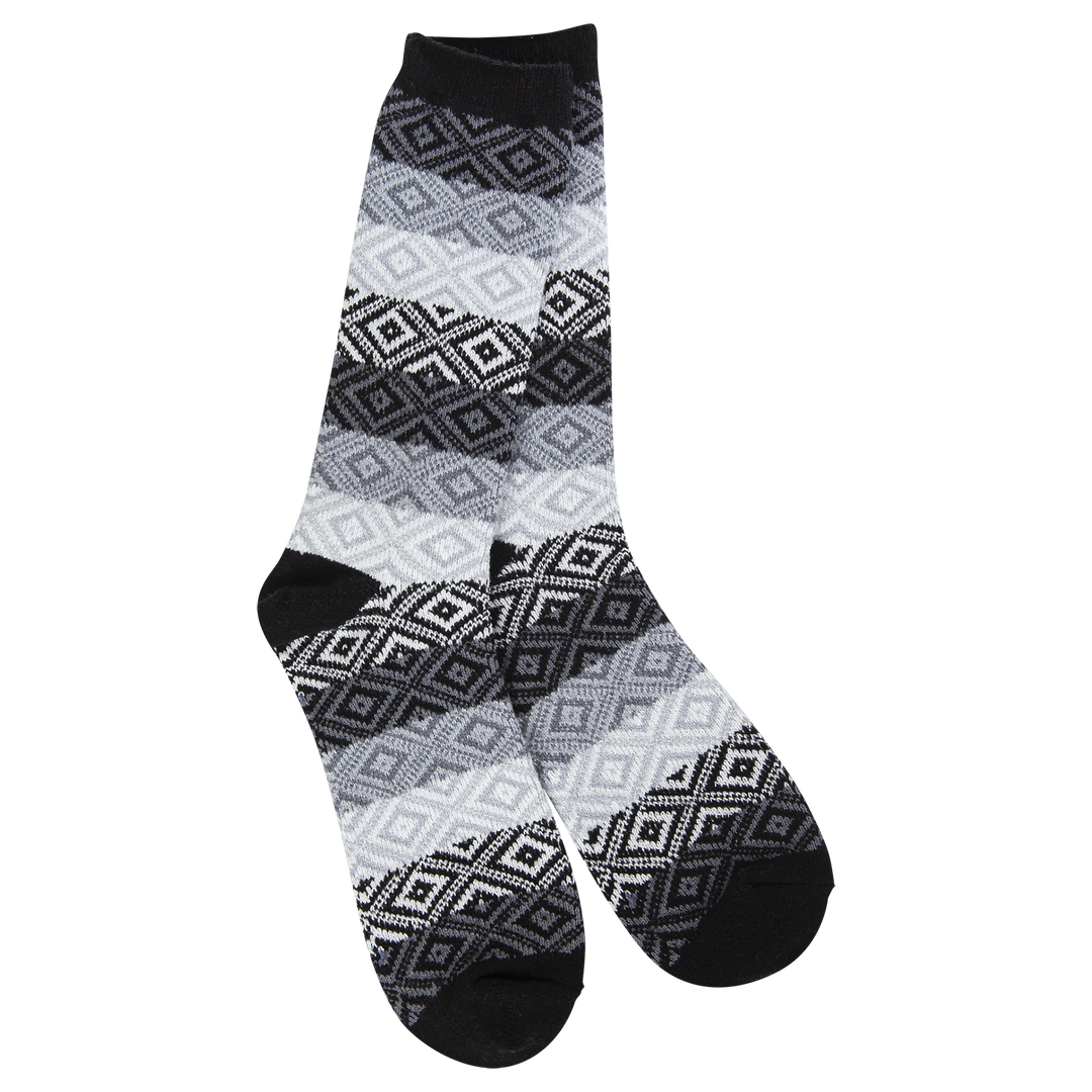 WORLD'S SOFTEST SOCKS - GEM CREW - BLACK MULTI