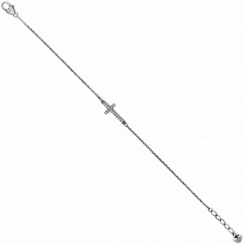 INNER SHINE CROSS ANKLET - SILVER