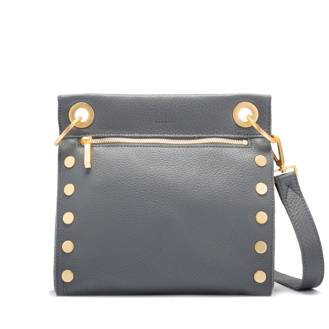 HAMMITT TONY MEDIUM CROSSBODY BAG - SONNET GREY/BRUSHED GOLD